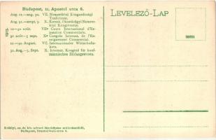 Budapest IX. Mester utca, Felső kereskedelmi iskola, hátoldalon induló tanfolyamok, Erdélyi kiadása