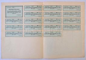 Mohács 1926. "Mohácsi Malomipar Részvénytársaság" részvény 100P-ről, szelvényekkel és szár...