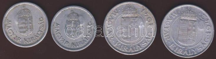 1941-42. 1P + 2P összesen 4klf  hamis "koronás-címer" ellenjeggyel T:2/3