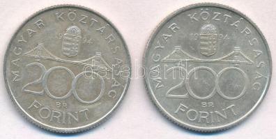 1994. 200Ft Ag "Deák" (2x) T:2