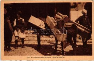 Bosnien-Hercegovina, Bretterhändler / Bosznia-Hercegovinai deszkekereskedő, folklór / Bosnia and Herzegovina folklore, board trader (EK)