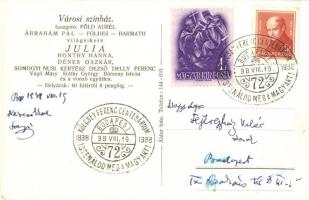 2 db RÉGI magyar színházas képeslap, szegedi szabadtéri játékok, budapesti Városi színház (Kölcsey F...