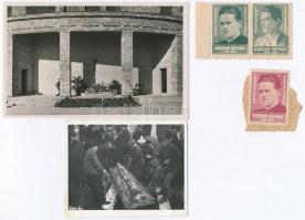 Kaszap István-tétel: 5 db régi képeslap róla és a sírjáról a székesfehérvári Prohászka Ottokár templ...