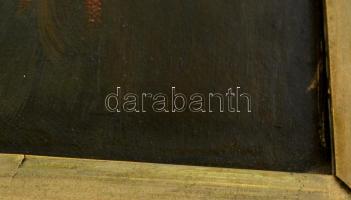 Horváth G. Andor (1876-1966): Pipázó. Olaj, karton, jelzett, keretben, festék hibákkal, 24×20 cm