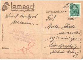 Lampart zománc, Flora terpentin szappan - 2 db régi magyar reklámlap / 2 pre-1945 Hungarian advertisement cards