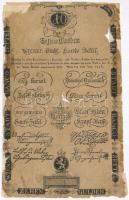 1806. 10G vízjellel, szárazpecsét T:IV,V ragasztott Austrian Empire 1806. 10 Gulden with watermark, embossed stamp C:G,Pr sticked Adamo G40