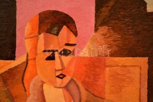 Bortnyik jelzéssel: Akt, olaj, fa, keretben, 59,5×44 cm