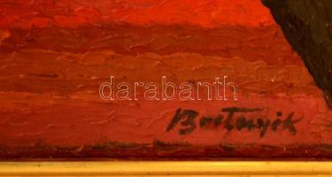 Bortnyik jelzéssel: Akt, olaj, fa, keretben, 59,5×44 cm