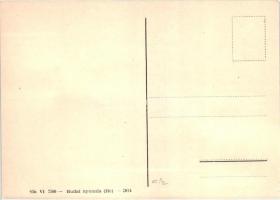 Lovassport. Bélyegekből kivágott és összeragasztott képeslap. Budai nyomda / Equestrian sports. Made...