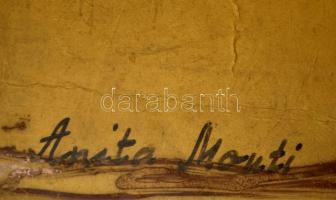 Anita jelzéssel: Szemesnek áll a világ, vegyes technika, karton, sérült, 64×50 cm