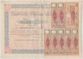 Budapest 1926. "Belvárosi Takarékpénztár Részvénytársaság" öt részvénye egyben 250P-ről (2...