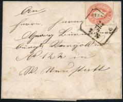 ~1861 5kr levélen "OED(ENBURG)", ~1861 5kr on cover "OED(ENBURG)"