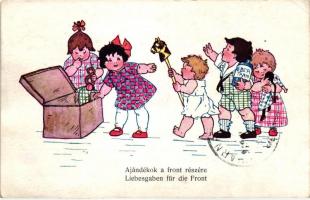 Liebesgaben für die Front / Ajándékok a front részére / Gifts to the soldiers at the front, children, Verlag Gustav Braun (EK)