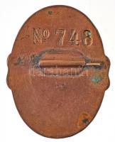 Románia ~1930-1940. "Önkéntes Ápolónő - Román Vöröskereszt" zománcozott fém jelvény, hátol...