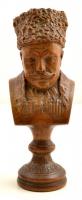 1916 Somorjai emlék, jemilcsinói orosz hadifogoly által faragott szobor, fa, jelzett, m: 22 cm /  1916 Wooden statue carved by Russian POW from Yemilchino, Volhynia; from the POW camp of Somorja, Hungary, h: 22 cm