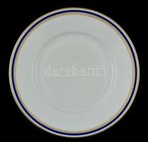 Hüttl Tivadar-féle lapostányér készlet, 6+1 db, hibátlan, jelzett, d: 24 cm (6×), d:31 cm