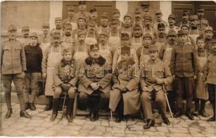 1917 Sopron,  K.u.K. katonák csoportképe /  Hungarian K.u.K. military, soldiers group photo