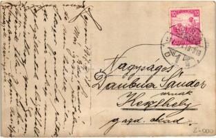 1917 Sopron,  K.u.K. katonák csoportképe /  Hungarian K.u.K. military, soldiers group photo