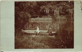 Tőketerebes, Trebisov; Andrássy mauzóleum, tó, csónakázók / mausoleum, lake, rowing boat, photo (EK)