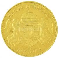 1910KB 10K Au "Ferenc József" (3,36g/0.900) T:2,2-
 Hungary 1910KB 10 Korona Au "Fra...