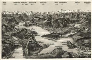 26 db MODERN térképes lap, főleg osztrák és német / 26 MODERN map postcards, mostly Austrian and Ger...