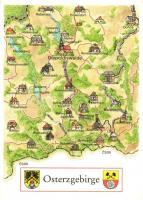 26 db MODERN térképes lap, főleg osztrák és német / 26 MODERN map postcards, mostly Austrian and Ger...