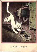 Csöbörből-vödörben! cat, mouse, humour, s: Will Halle (EK)