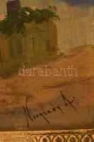 Neogrády jelzéssel: Falusi utca részlet. Olaj, karton, sérült keretben, 26×35 cm