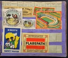 Gyufacímke gyűjtemény 5 kisebb berakóban. Vegyes magyar és külföldi, valamint egy zacskó sorozatokka...