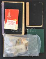 Gyufacímke gyűjtemény 5 kisebb berakóban. Vegyes magyar és külföldi, valamint egy zacskó sorozatokka...