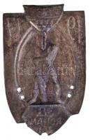 Osztrák-Magyar Monarchia 1917. "38. Roham Zászlóalj" Zn jelvény (28x39mm) T:2- tűhiány, ly...