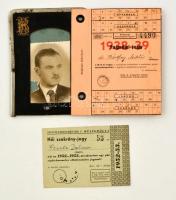 1938, 1953 Korcsolyázóegylet bérletigazolvány + Műjégpálya jegy