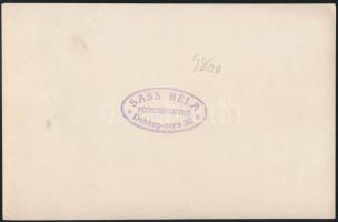 cca 1930 Horthy Miklós és neje Vöröskeresztes bálon. Sass pecséttel jelzett fotó 18x14 cm