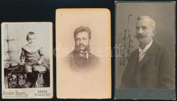 1870-1900 3 db nevesített vizitkártya