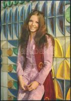 cca 1980 3 db Zalatnay Saroltát ábrázoló kép, egyik aláírt