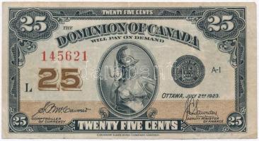 Kanada / Domínium 1923. 25c T:III Canada / Dominion 1923. 25 Cents C:F