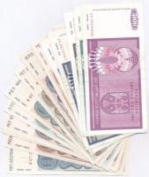 Horvátország/Krajna Szerb Köztársaság 1992. 5000D + 10.000D + 1993. 5.000.000D + 1.000.000D + 10.000...