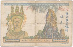 Francia Indokína 1946. 5p T:III- hajtás mentén ly.
French Indo-China 1946. 5 Piastres C:VG hole by ...