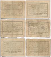 1849. 30kr "Kossuth bankó" (6x) négy sorozatszáma csillaggal T:III,III-
Adamo G103