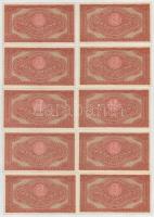 1920. 2K "2 ab" (10x) mindegyik csillagos, közeli sorszámokkal T:I