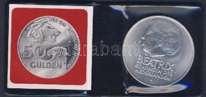 Hollandia 1982. 50G Ag "Holland-amerikai barátság" T:BU Eredeti dísztokban, tanúsítvánnyal!