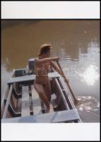 cca 1979 Szolidan erotikus fényképek hölgyekről, 13 db mai nagyítás korabeli vintage negatívokról, 18x13 cm / 13 erotic photos, 18x13 cm