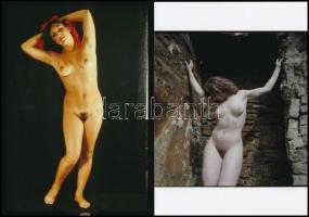 cca 1979 Szolidan erotikus fényképek hölgyekről, 13 db mai nagyítás korabeli vintage negatívokról, 1...