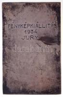 1934. "Pénzintézeti Sportegyletek Szövetsége 1912 / Fényképkiállítás 1934 Jury" ezüstözött...