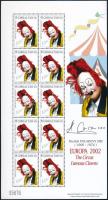 Europe: Circus - Clowns minisheet set Europa: Cirkusz - bohócok kisívsor