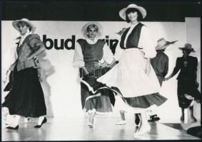 1987 Budapesti divatfotók, 3 db vintage fotó, 17x24 cm