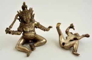 Yab-Yum ,tibeti ezüst (Ag. 50% alatti ezüst tartalommal) figura páros, jelzés nélkül, szétszedhető, ...