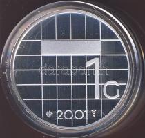 Hollandia 2001. 1G Ag T:PL Eredeti  díszdobozban, tanúsítvánnyal!
