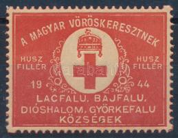 1944 A Magyar Vöröskereszt 20f Lacfalu, Bajfalu adománybélyeg