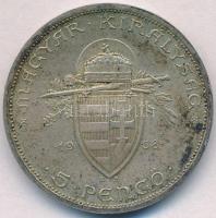 1938. 5P Ag "Szent István" T:2 patina, ph.
Adamo P8.1